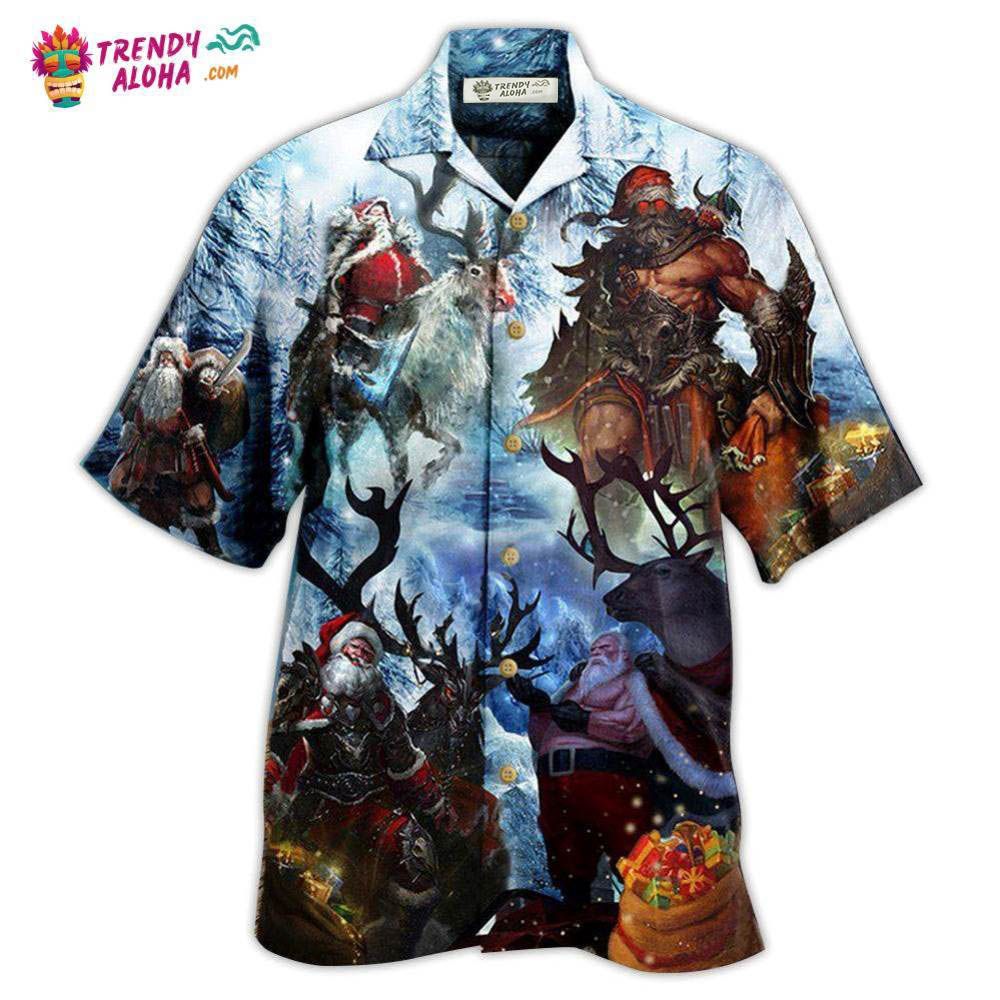 Christmas Stay Cool Santa Claus Reindeer Hawaiian Shirt – Trendy Aloha