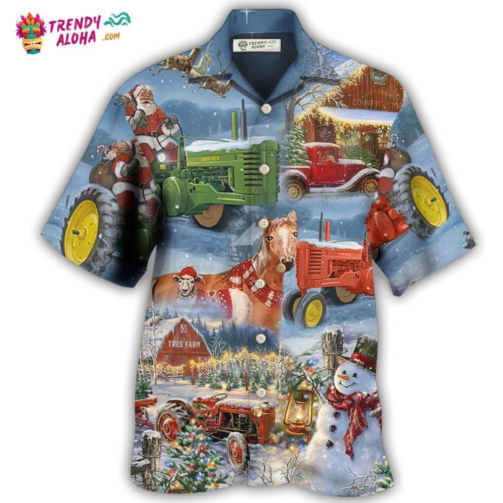 Christmas To Farm Happiness In Sky Hawaiian Shirt – Trendy Aloha Christmas To Farm Happiness In Sky Hawaiian Shirt – Trendy Aloha