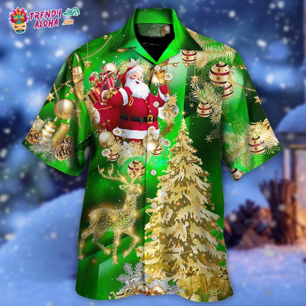 Christmas Tree Green Style Hawaiian Shirt – Trendy Aloha
