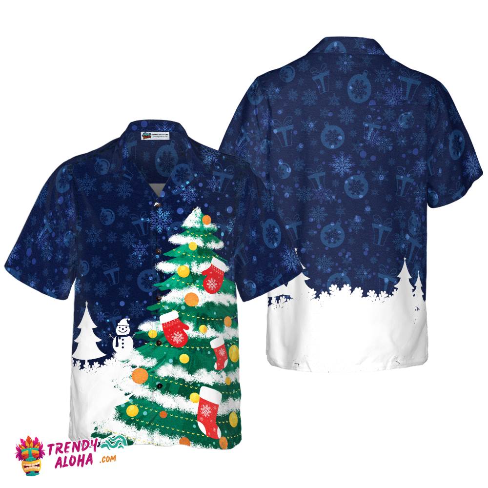Christmas Tree Hawaiian Shirt, Christmas Shirts Short Sleeve Button Down Shirt For Men And Women Christmas Tree Hawaiian Shirt, Christmas Shirts Short Sleeve Button Down Shirt For Men And Women