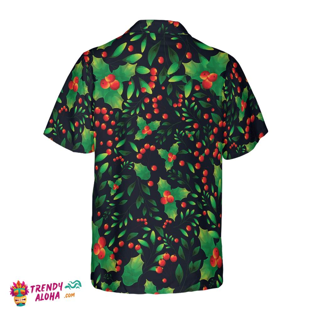 Christmas Tree Pattern Hawaiian Shirt, Christmas Shirts Short Sleeve Button Down Shirt For Men And Women