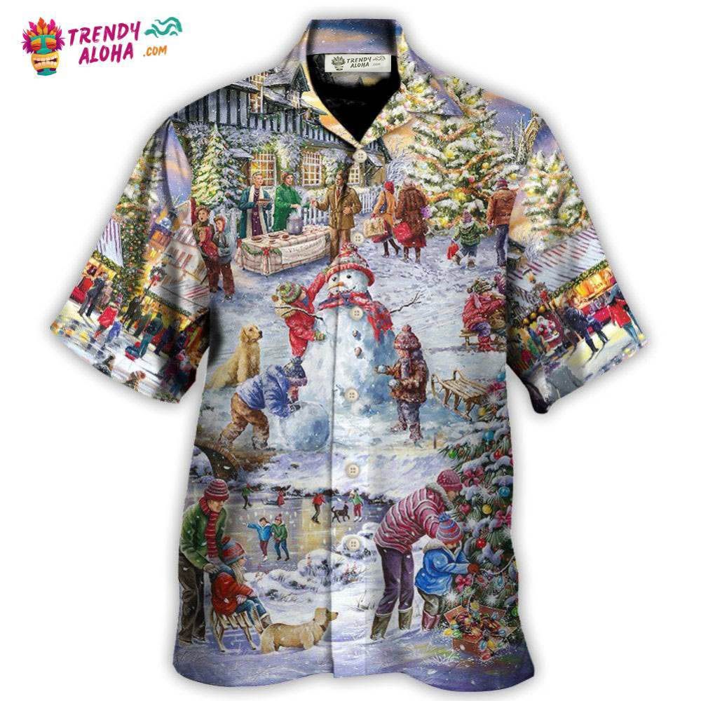 Christmas Winter Holiday Santa Claus Is Coming Hawaiian Shirt – Trendy Aloha