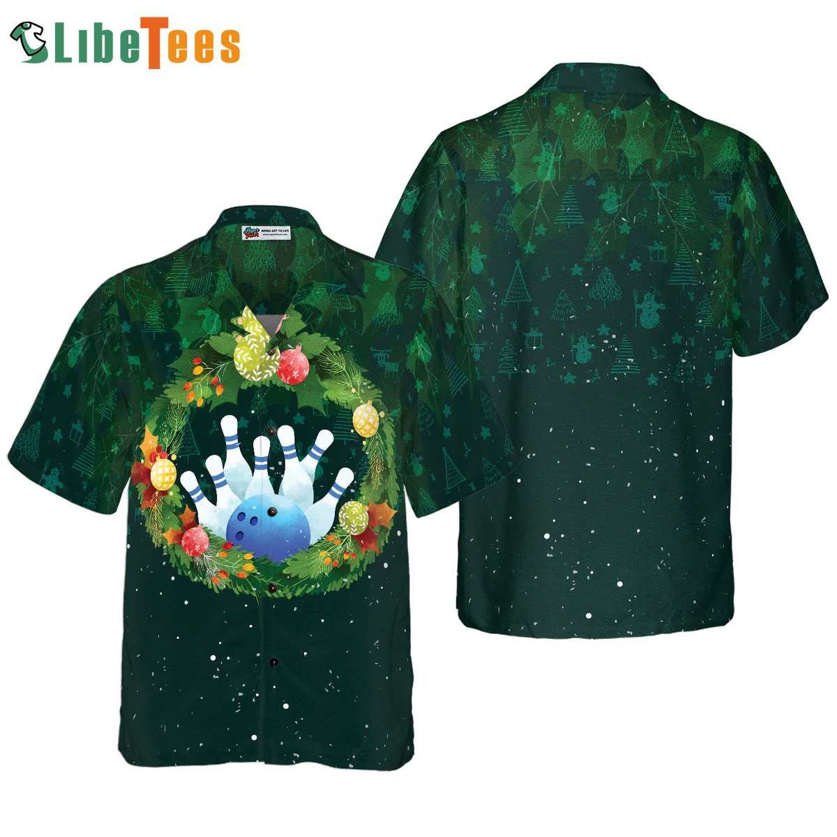 Christmas Wreath Bowling Trendy Hawaiian Shirt, Xmas Trendy Hawaiian Shirt Perfect Gifts For Your Loved Ones