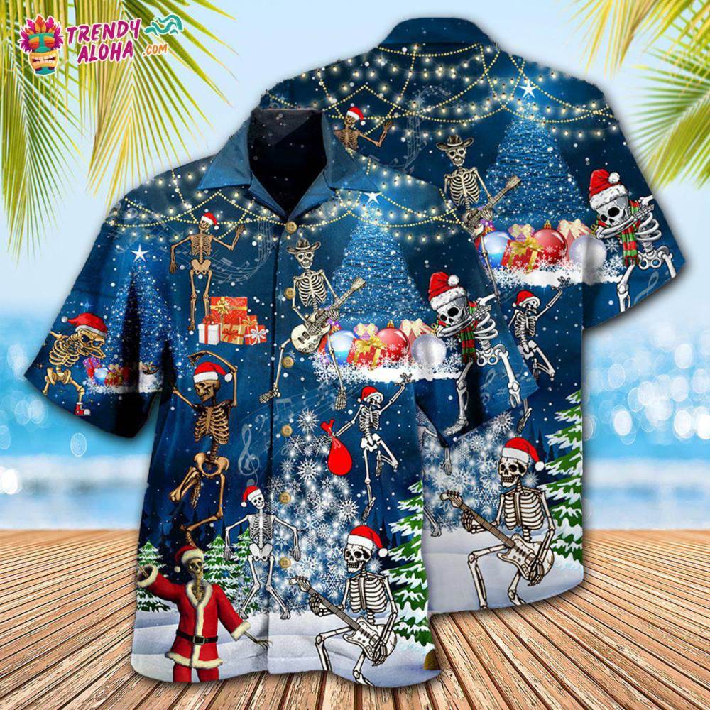 Christmas X-Raymas Skull Hawaiian Shirt – Trendy Aloha