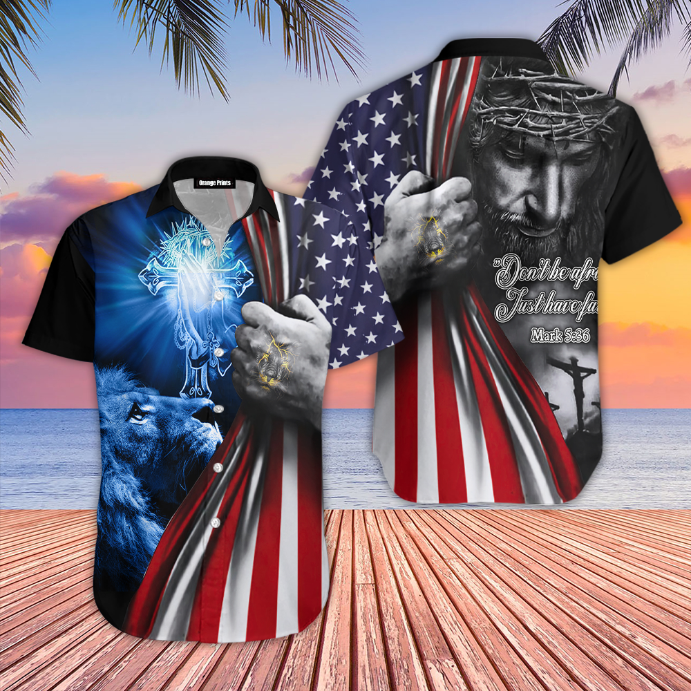 Christ's Coastal Glory: Jesus Theme Hawaiian Shirt - Trendy Aloha