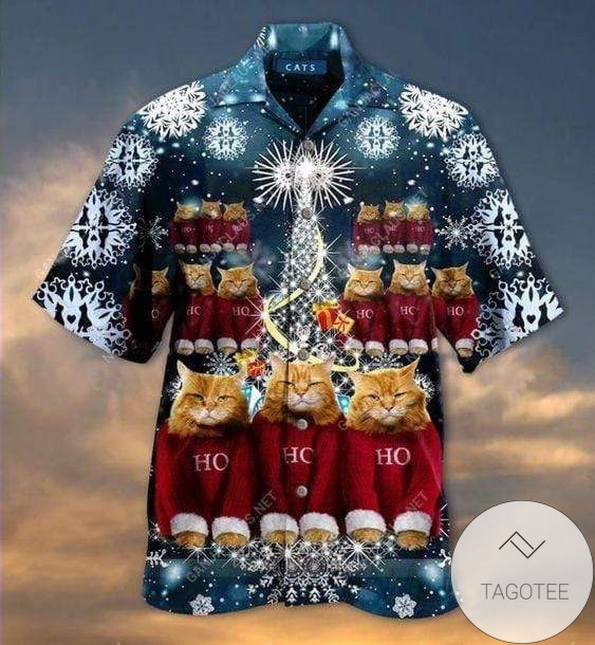 Chritsmas Cat Ho Ho Ho Elegance Hawaiian Shirt Collection