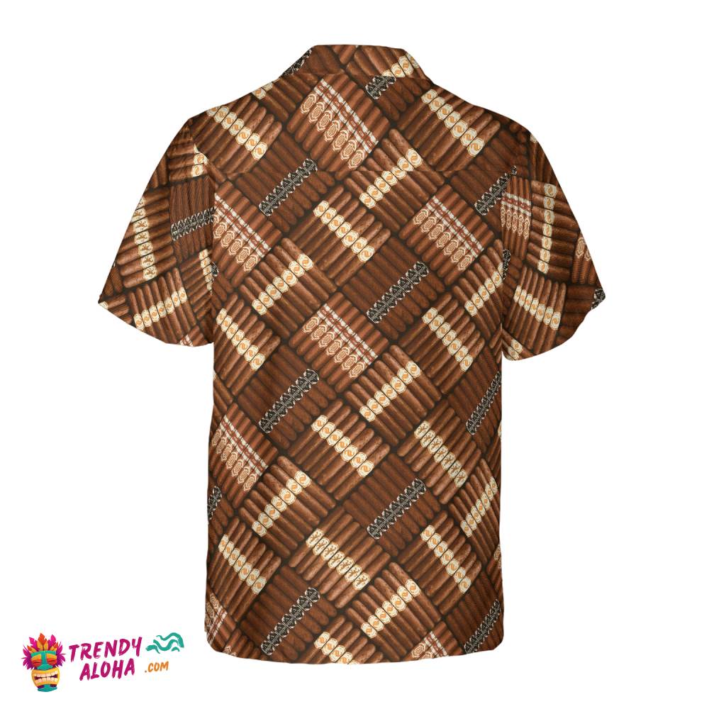 Cigar And American Bulldog Shirt For Men Hawaiian Shirt
