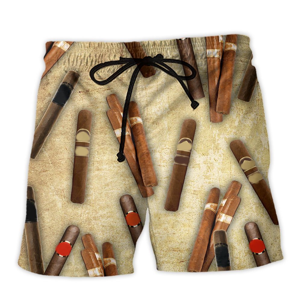 Cigar Is My Therapy Trendy Aloha Hawaiian Beach Shorts Cigar Is My Therapy Trendy Aloha Hawaiian Beach Shorts
