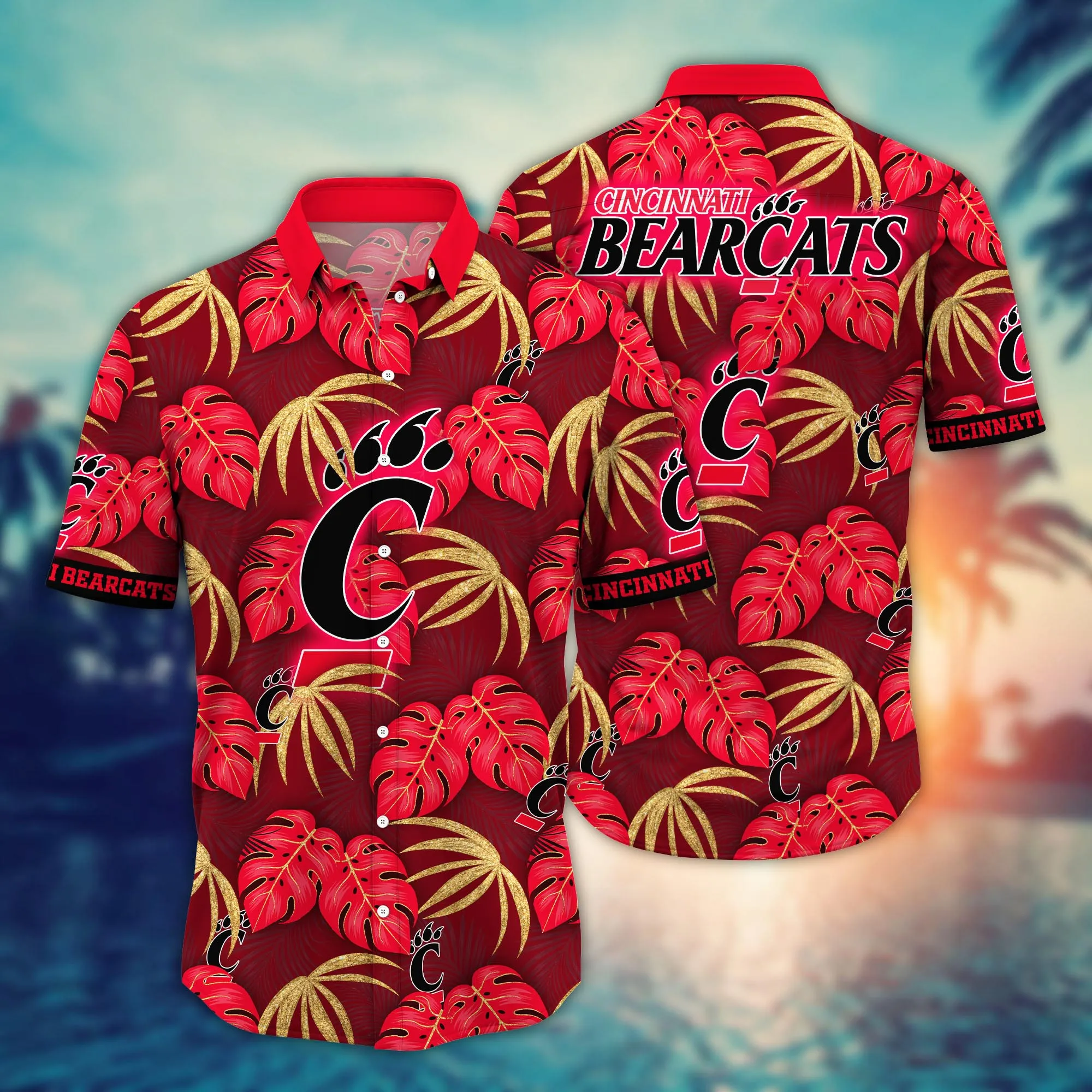 Cincinnati Bearcats NCAA Hawaiian Shirt Camping Aloha Shirt Cincinnati Bearcats NCAA Hawaiian Shirt Camping Aloha Shirt