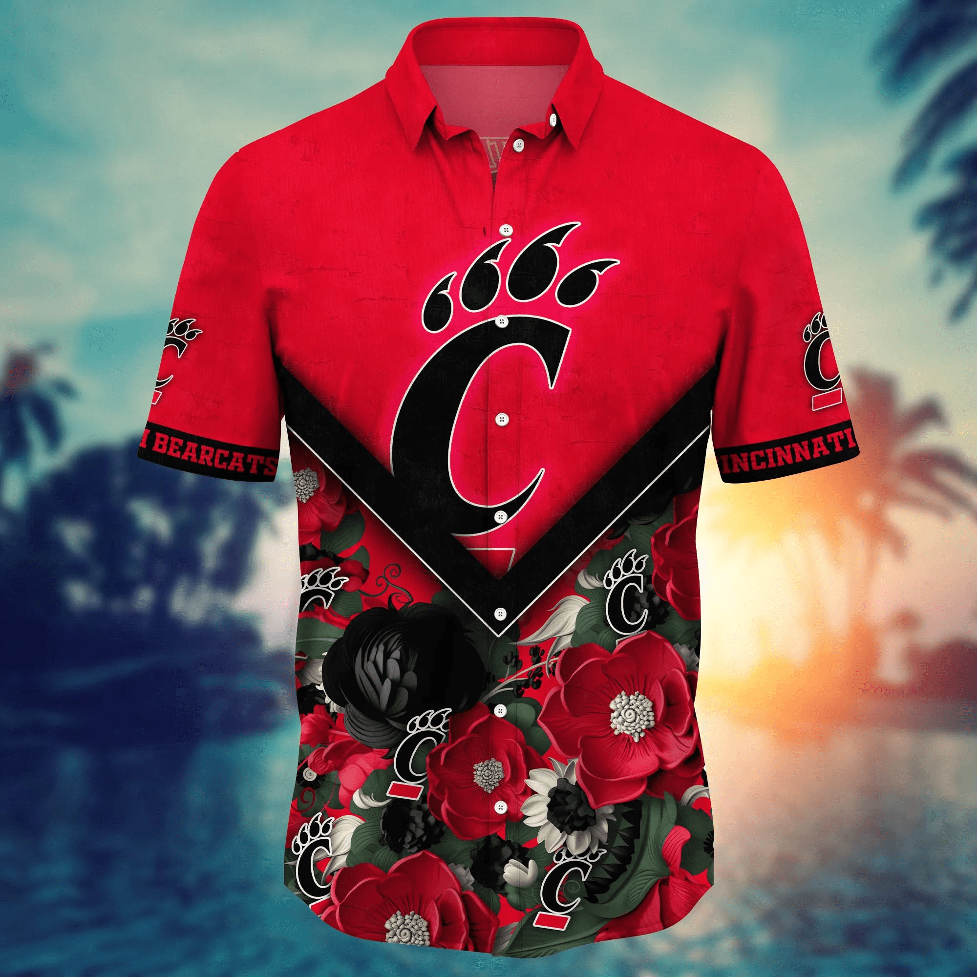Cincinnati Bearcats NCAA Hawaiian Shirt Custom Travel Aloha Shirt