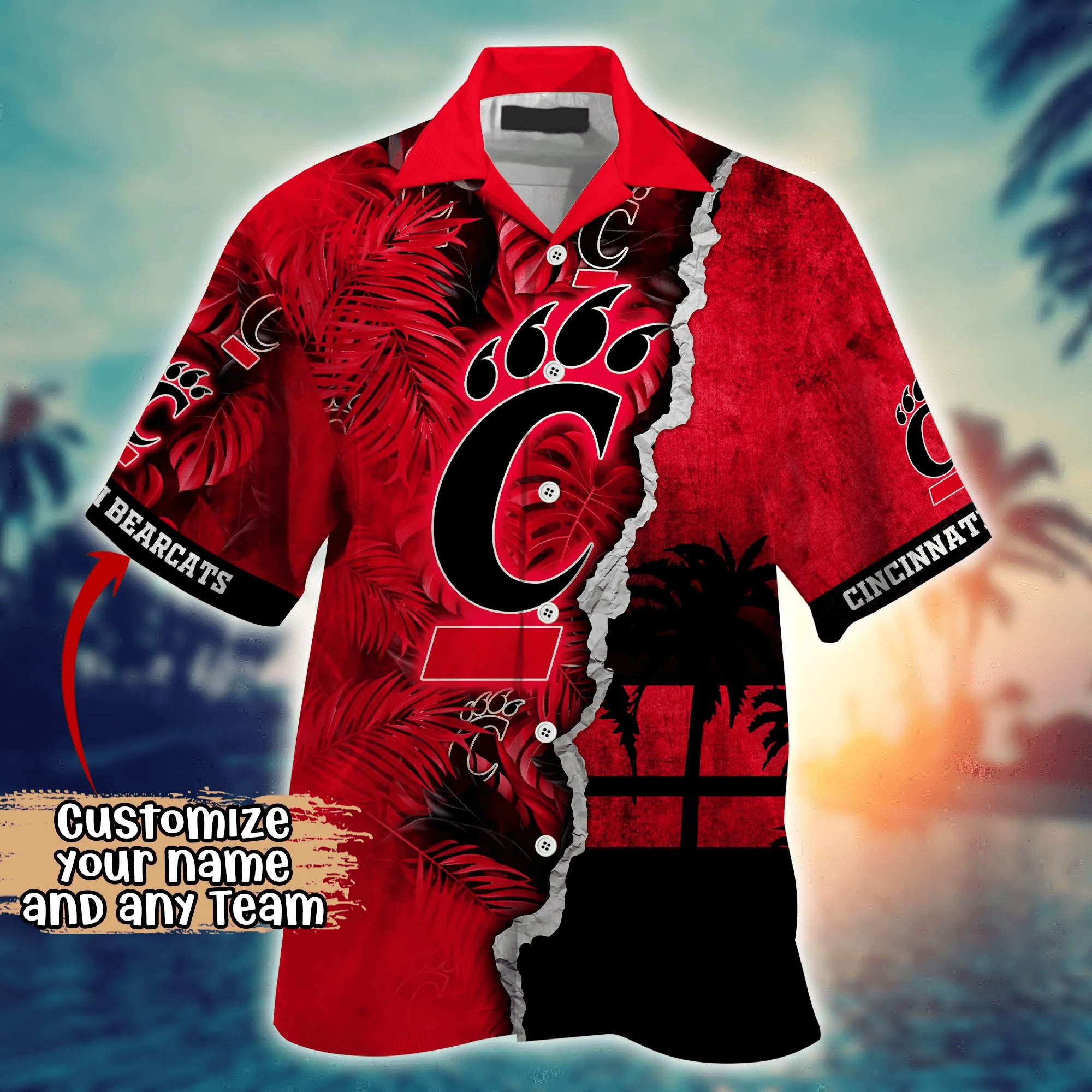 Cincinnati Bearcats NCAA Hawaiian Shirt Custom Warm Nights Aloha Shirt