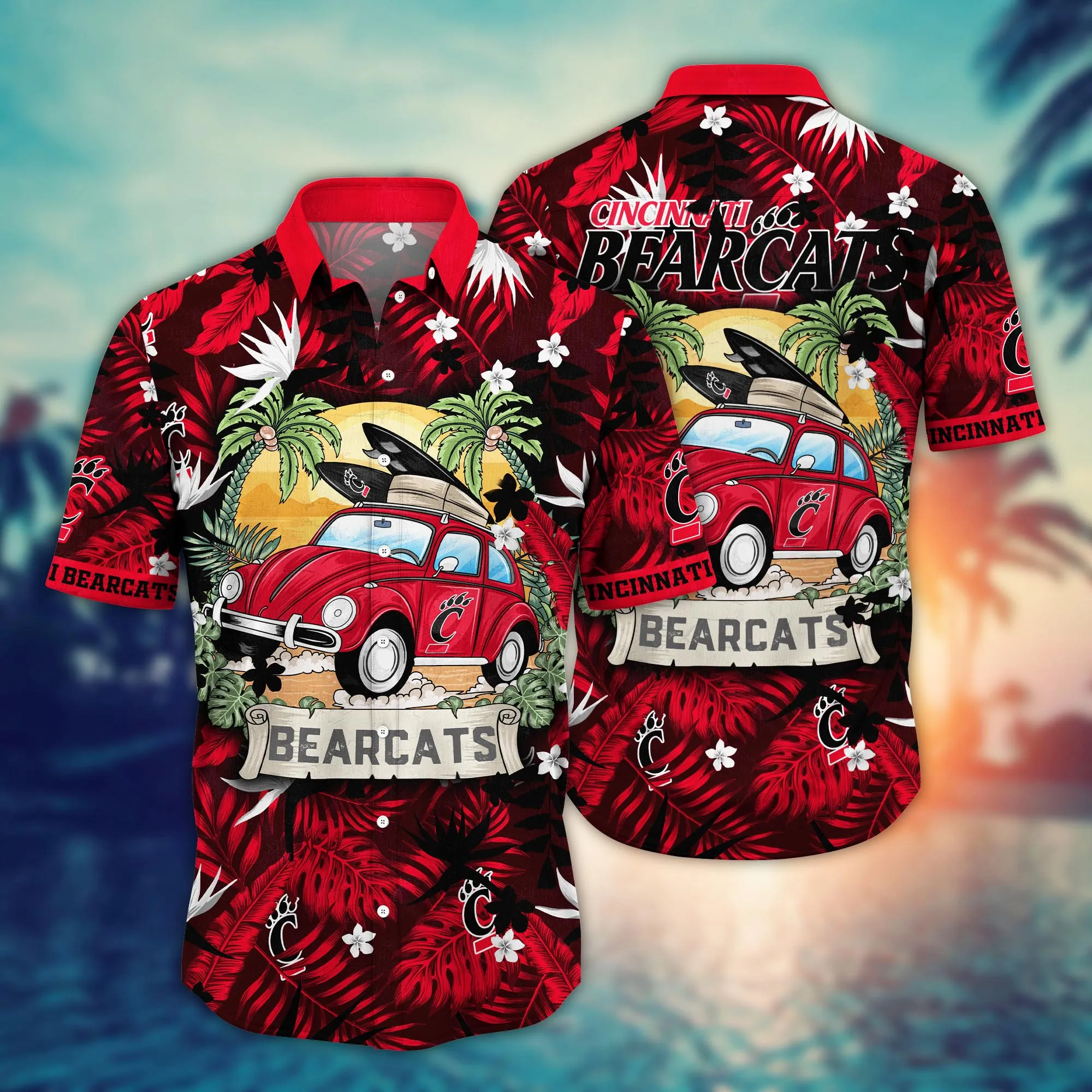 Cincinnati Bearcats NCAA Hawaiian Shirt Daylighttime Aloha Shirt Cincinnati Bearcats NCAA Hawaiian Shirt Daylighttime Aloha Shirt