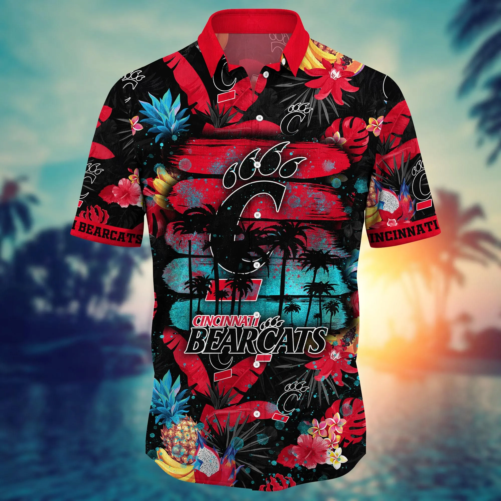 Cincinnati Bearcats NCAA Hawaiian Shirt Long Daystime Aloha Shirt