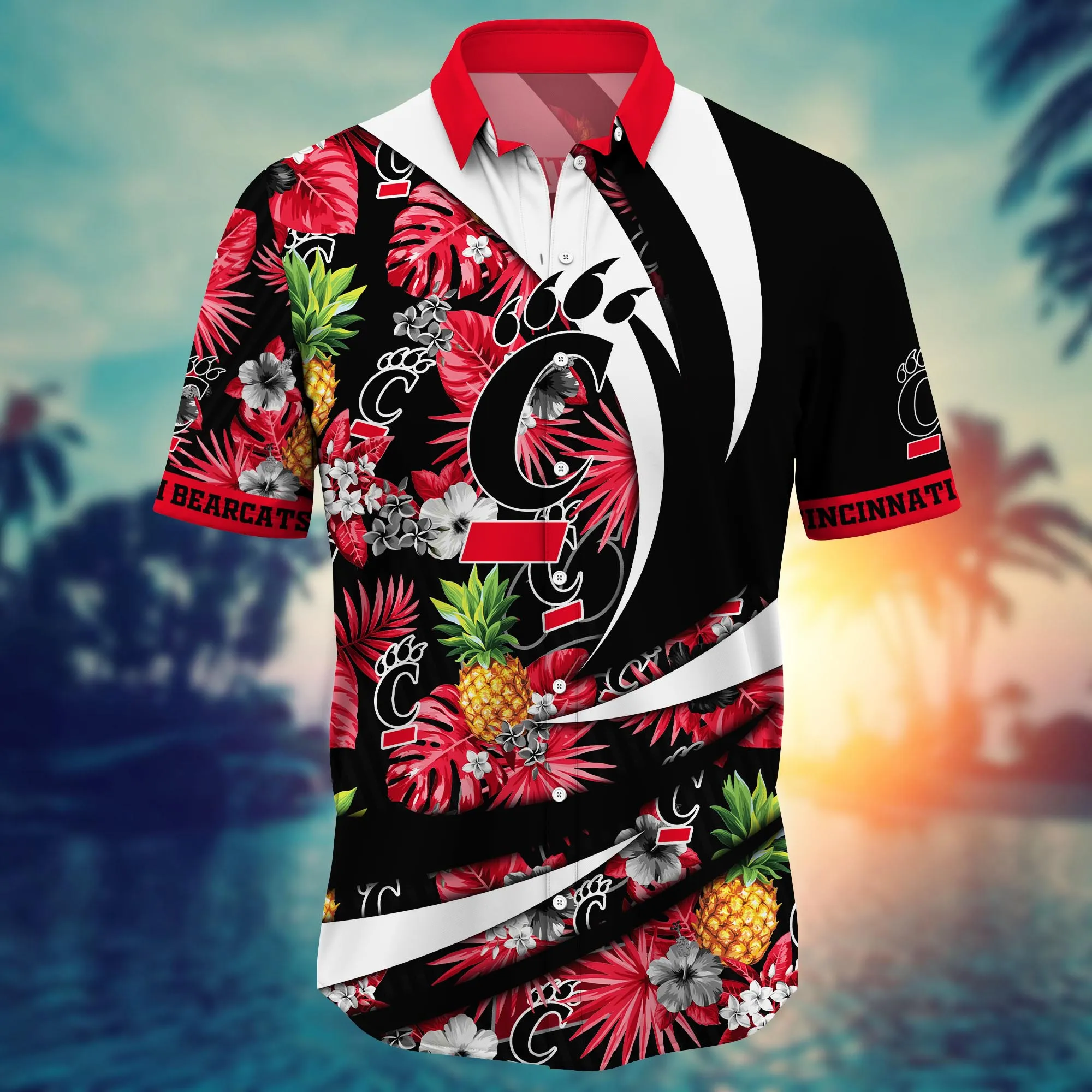 Cincinnati Bearcats NCAA Hawaiian Shirt Ocean Waves Aloha Shirt