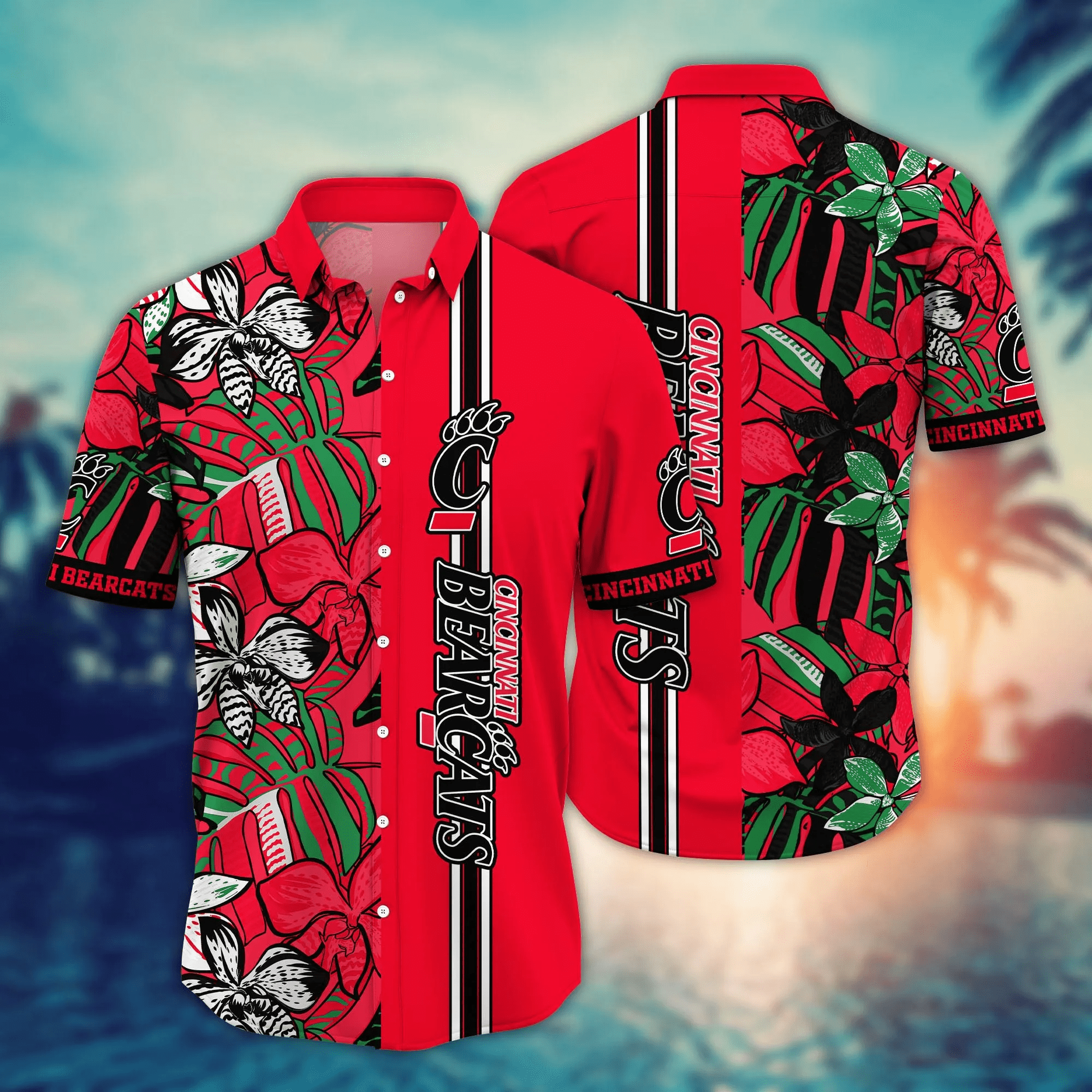 Cincinnati Bearcats NCAA Hawaiian Shirt Parasols Aloha Shirt
