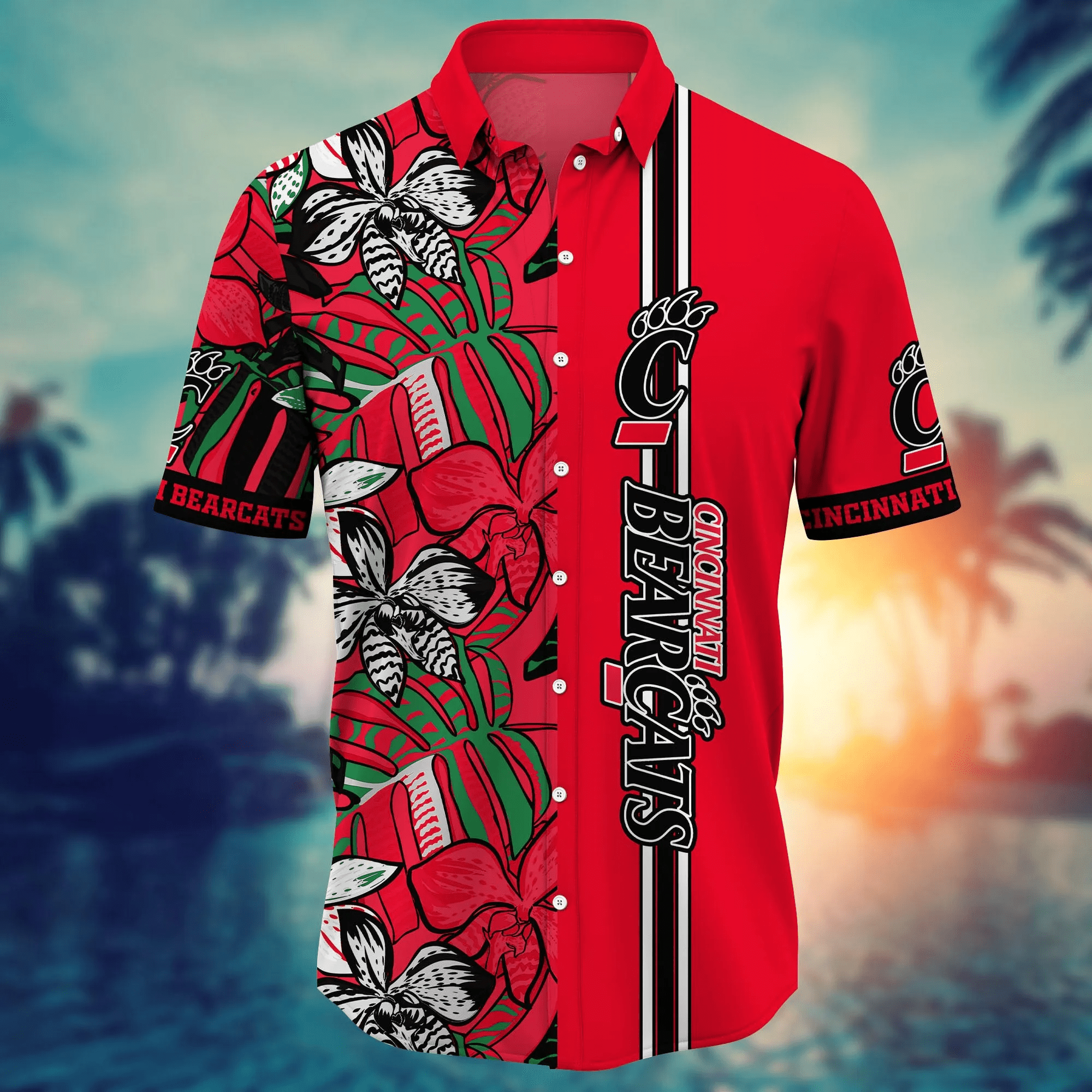 Cincinnati Bearcats NCAA Hawaiian Shirt Parasols Aloha Shirt