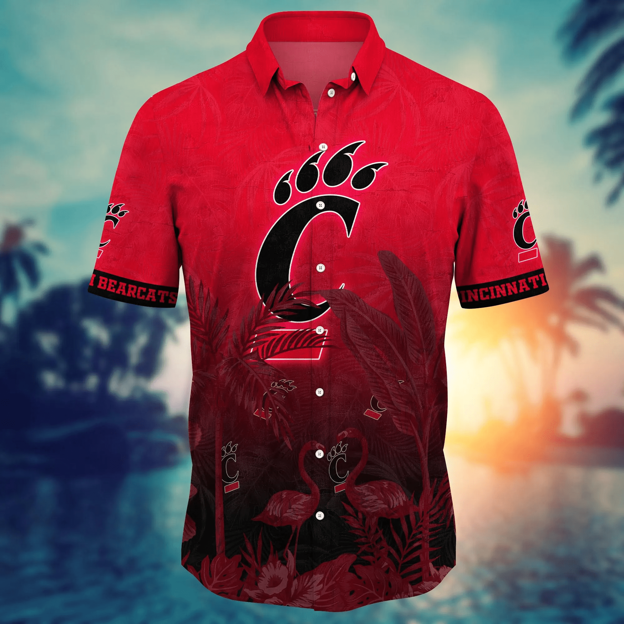 Cincinnati Bearcats NCAA Hawaiian Shirt Parasolstime Aloha Shirt