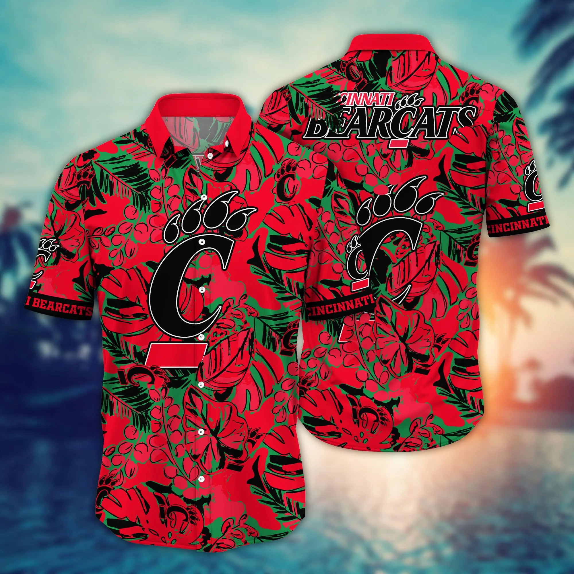 Cincinnati Bearcats NCAA Hawaiian Shirt Pool Parties Aloha Shirt Cincinnati Bearcats NCAA Hawaiian Shirt Pool Parties Aloha Shirt