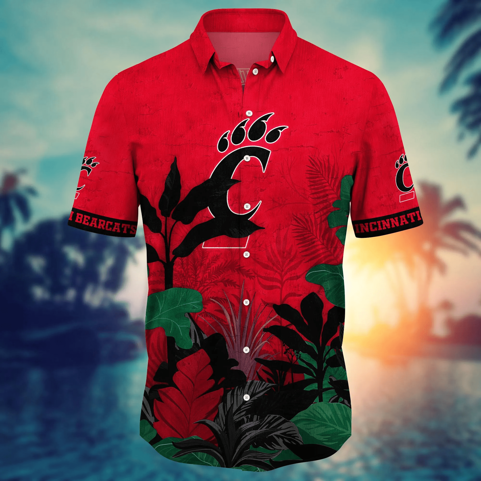 Cincinnati Bearcats NCAA Hawaiian Shirt Straw Hats Aloha Shirt