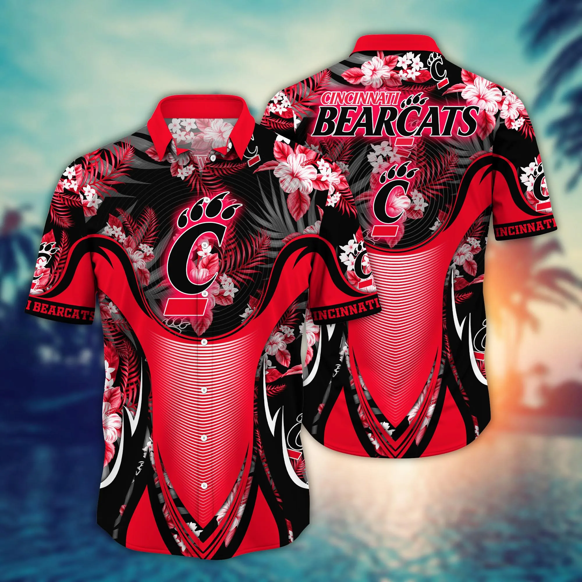 Cincinnati Bearcats NCAA Hawaiian Shirt Tanning Field Sport Shirts Cincinnati Bearcats NCAA Hawaiian Shirt Tanning Field Sport Shirts