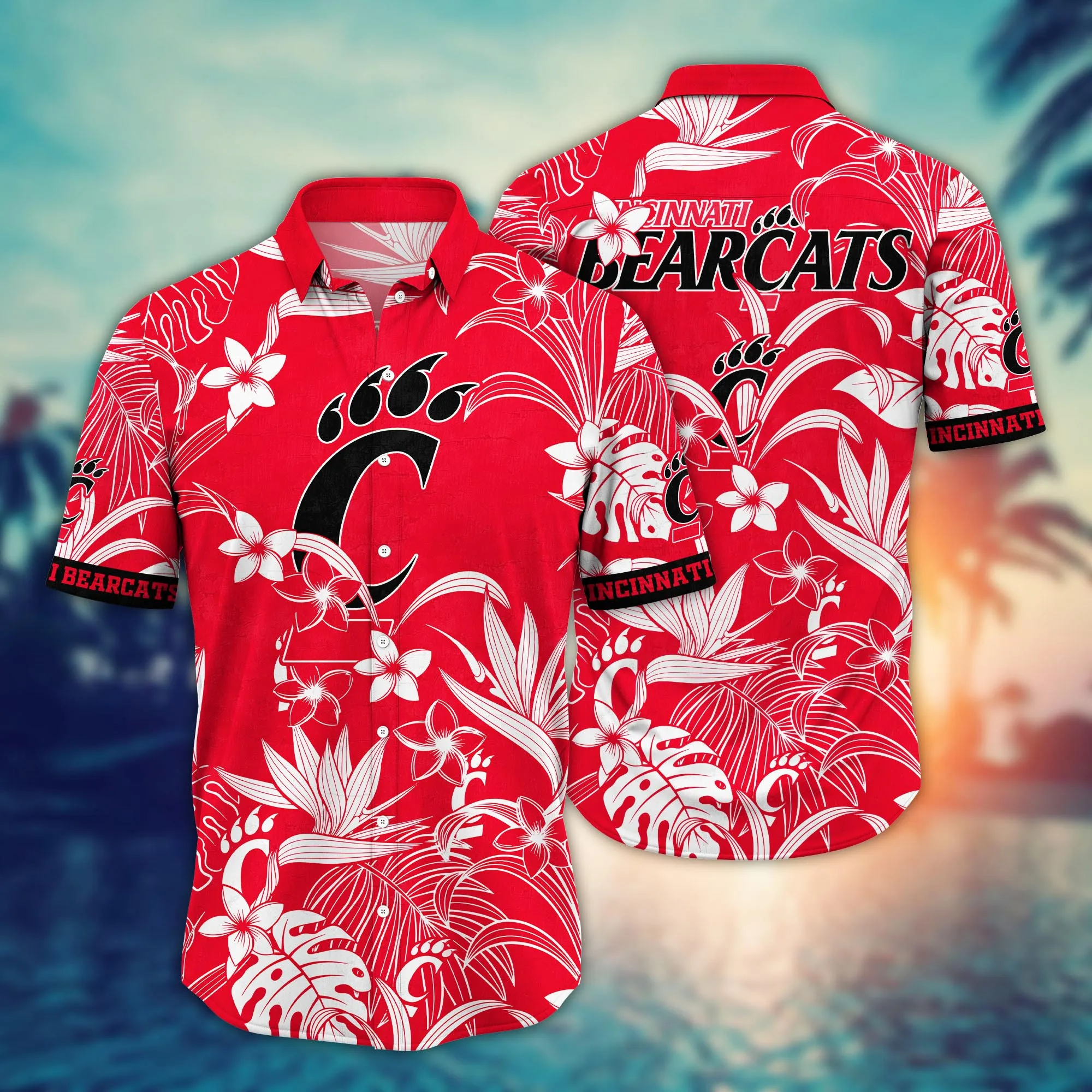 Cincinnati Bearcats NCAA Hawaiian Shirt Tropicaltime Aloha Shirt Cincinnati Bearcats NCAA Hawaiian Shirt Tropicaltime Aloha Shirt
