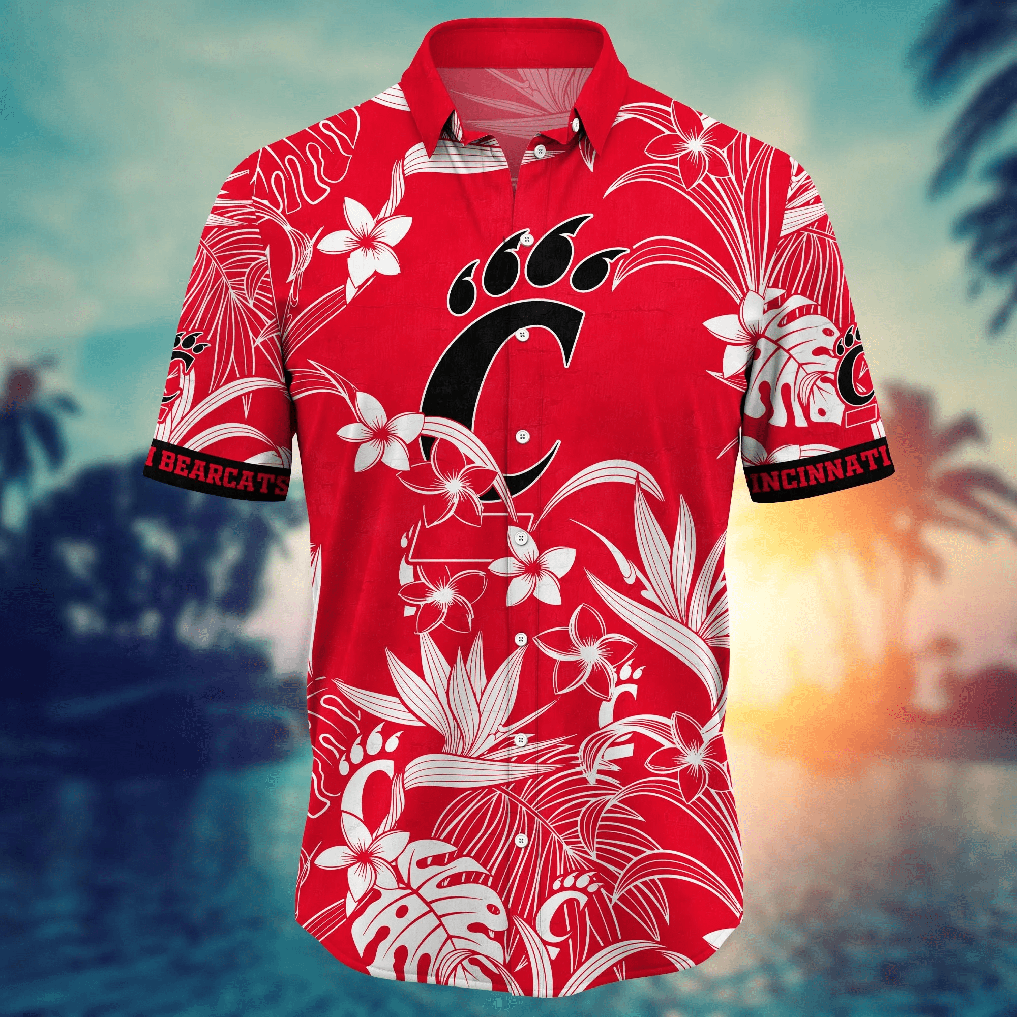 Cincinnati Bearcats NCAA Hawaiian Shirt Tropicaltime Aloha Shirt