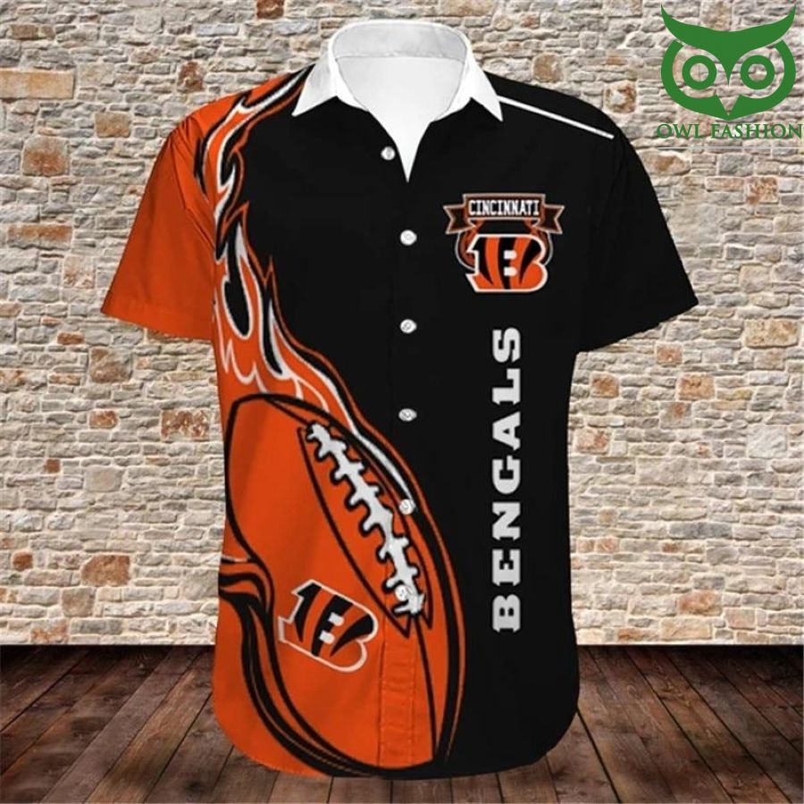 Cincinnati Bengals Engulfed in Fireball on Hawaiian Shirt