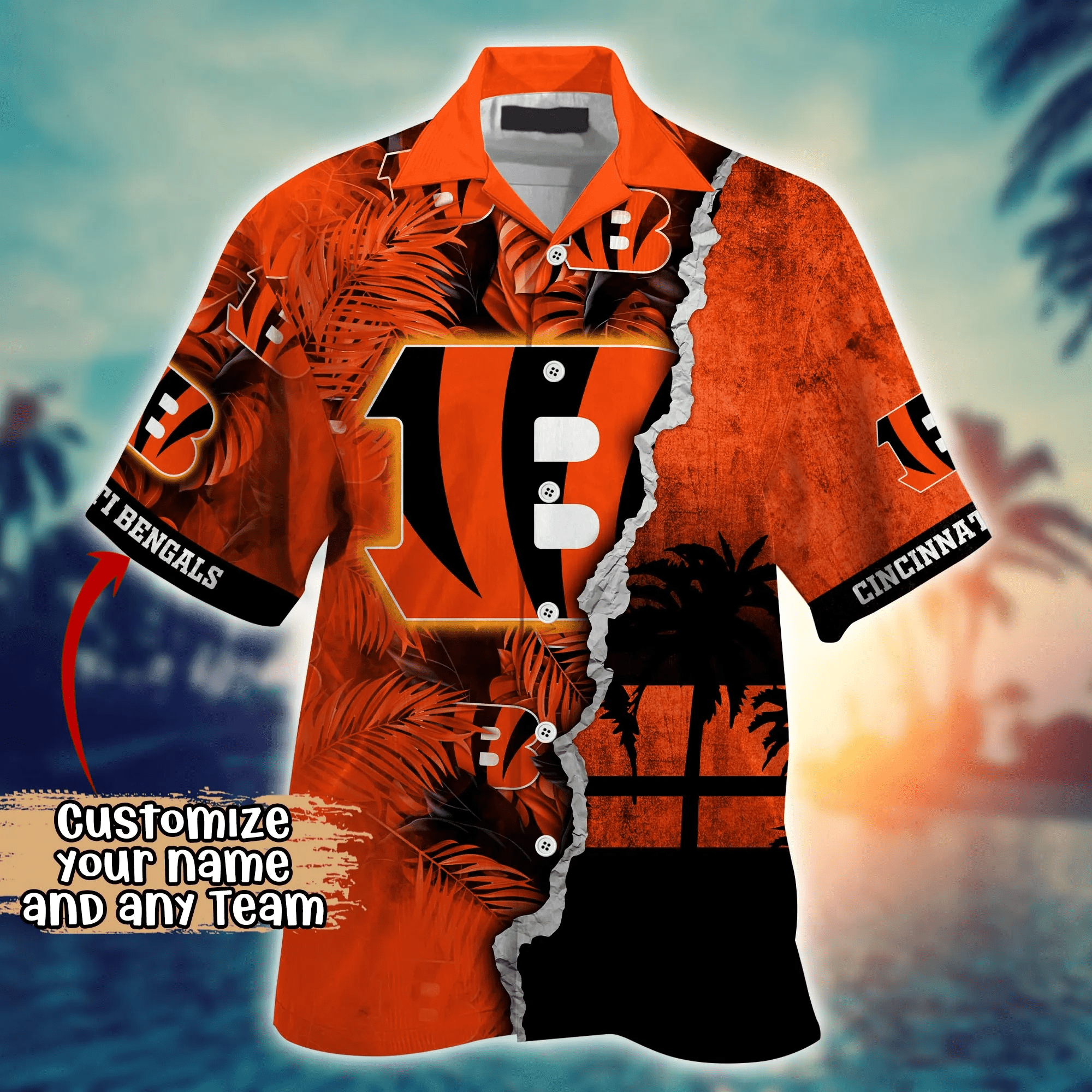 Cincinnati Bengals NFL Hawaiian Shirt Custom Solstice Aloha Shirt