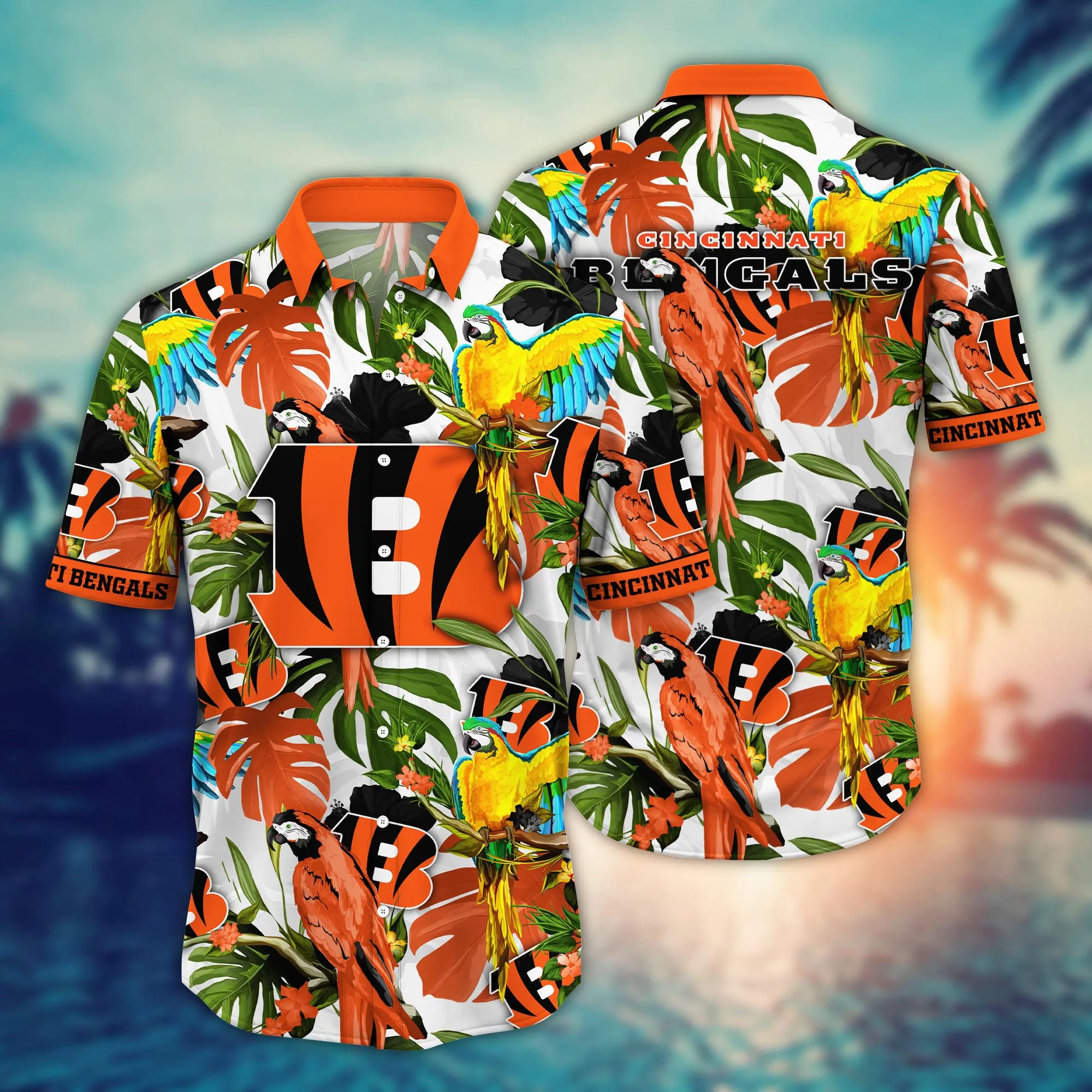Cincinnati Bengals NFL Hawaiian Shirt Umbrellas (For Sun)Time Aloha Shirt