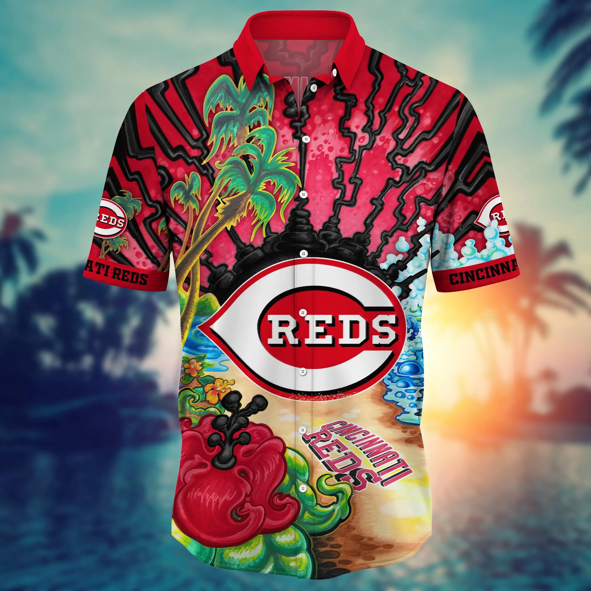 Cincinnati Reds MLB Hawaiian Shirt Barbecuestime Aloha Shirt