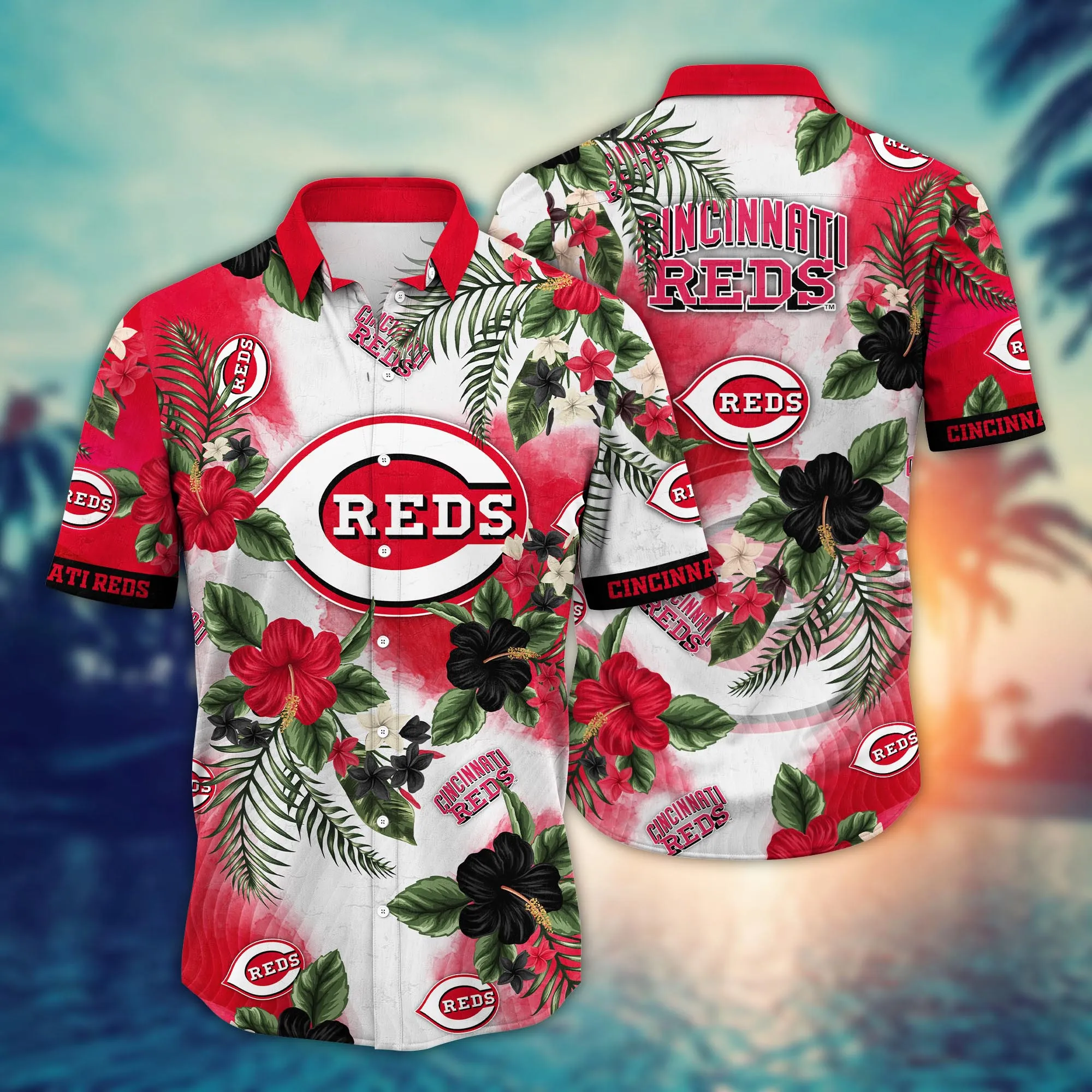 Cincinnati Reds MLB Hawaiian Shirt Beer Gardenstime Aloha Shirt