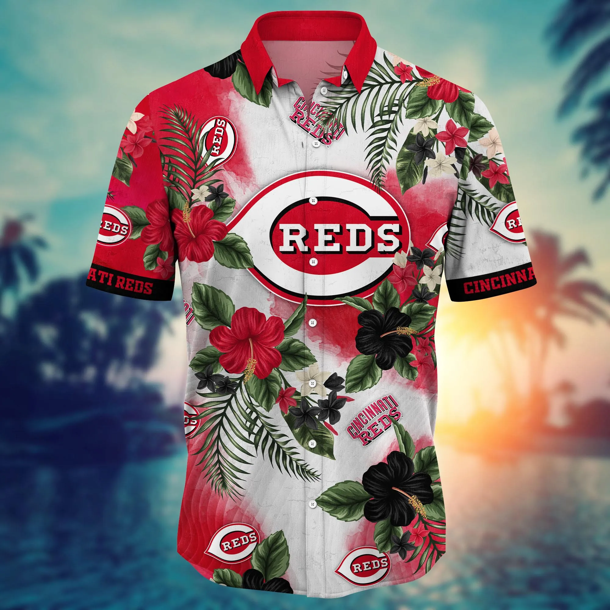Cincinnati Reds MLB Hawaiian Shirt Beer Gardenstime Aloha Shirt