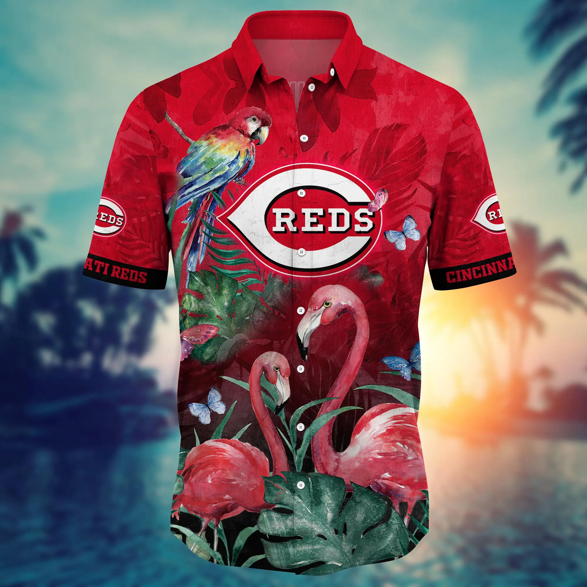 Cincinnati Reds MLB Hawaiian Shirt Road Trips Aloha Shirt