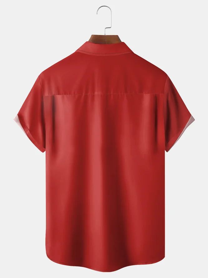Cinco De Mayo Chest Pocket Short Sleeve Bowling Shirt