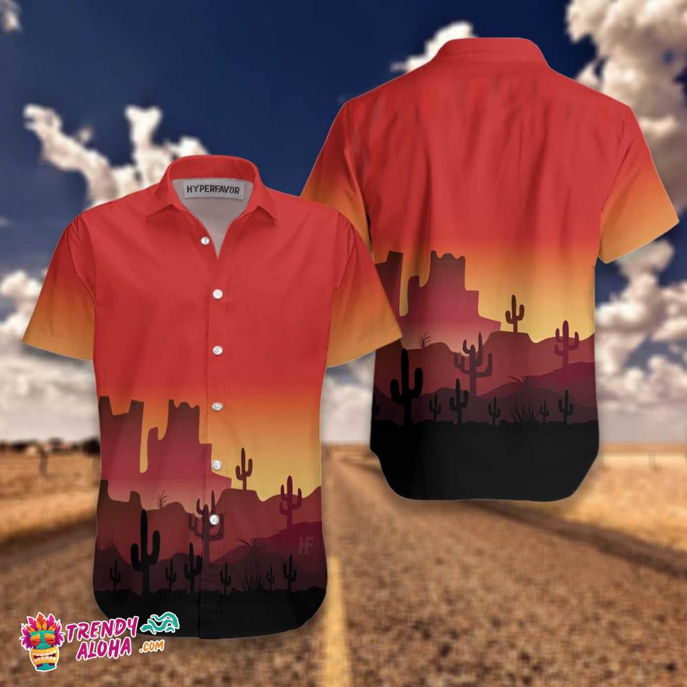 City Of Cactus Hawaiian Shirt, Vintage Cactus Button Down Shirt City Of Cactus Hawaiian Shirt, Vintage Cactus Button Down Shirt