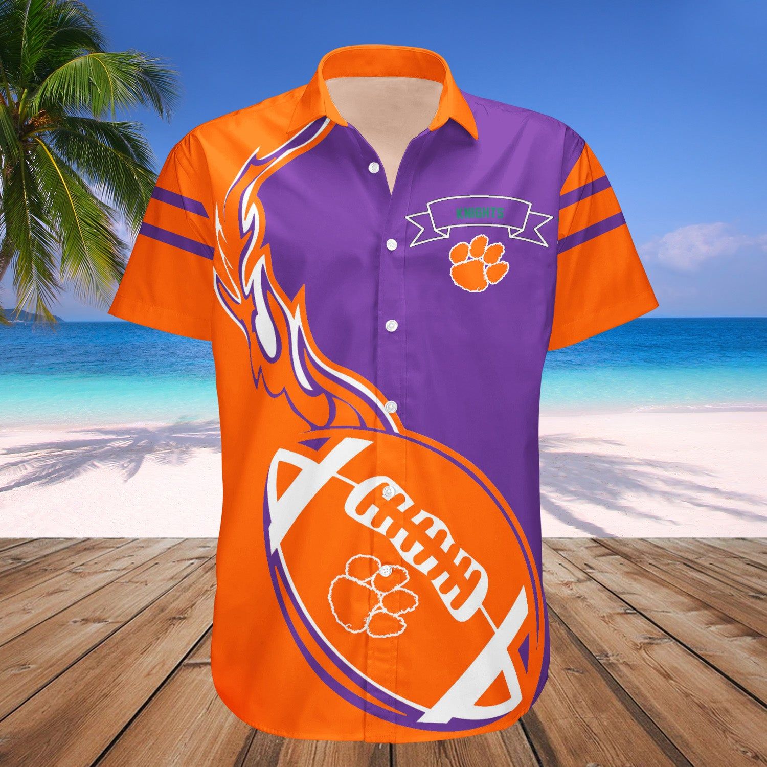 Clarkson Golden Knights Hawaii Shirt Flame Ball – NCAA