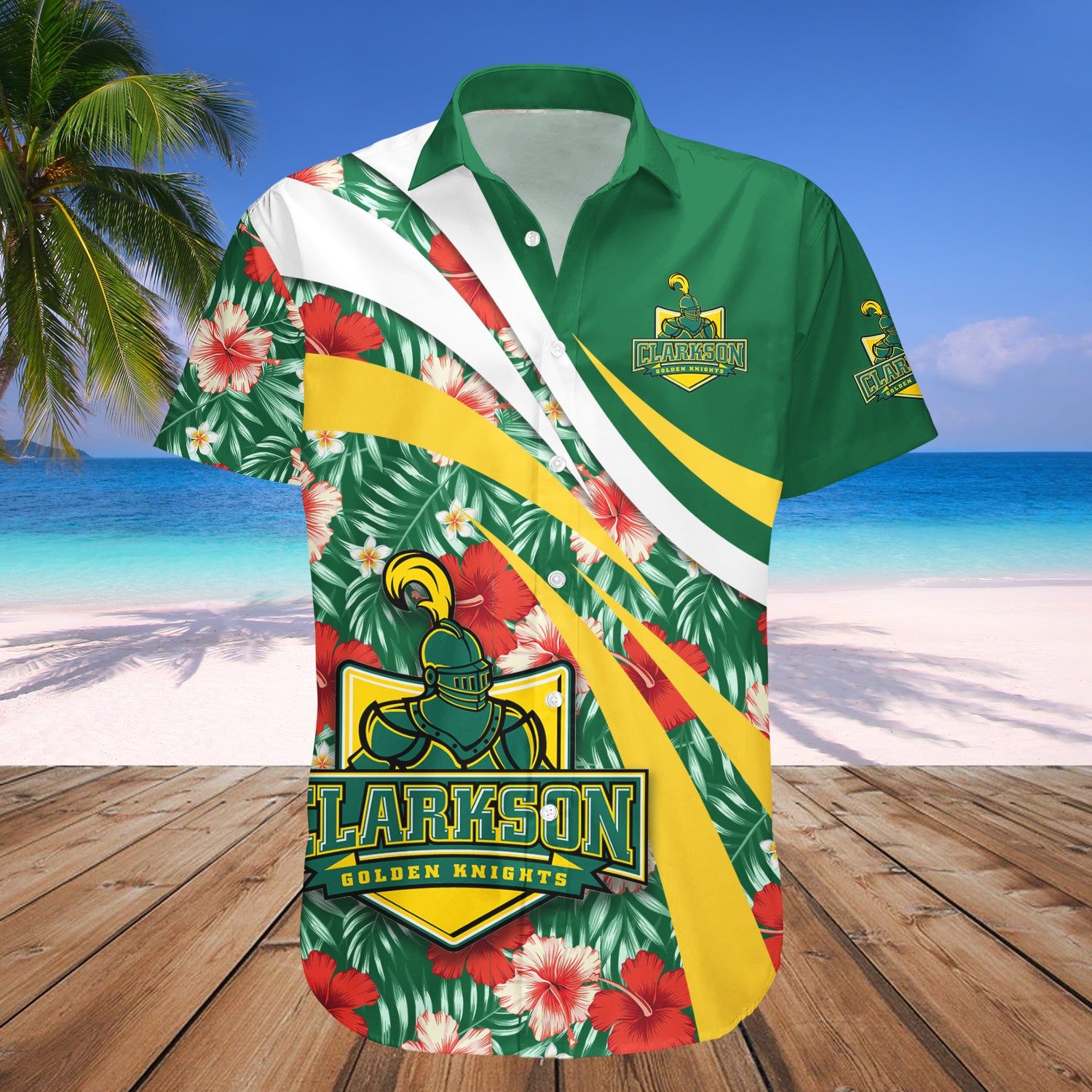 Clarkson Golden Knights Hawaii Shirt Hibiscus Sport Style – NCAA