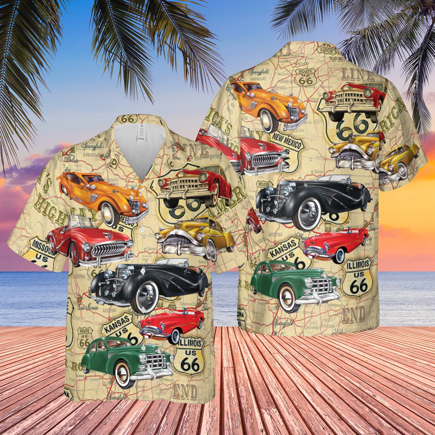Classic Cars In The City Trendy Hawaiian Shirt For Aloha Shirt Classic Cars In The City Trendy Hawaiian Shirt For Aloha Shirt