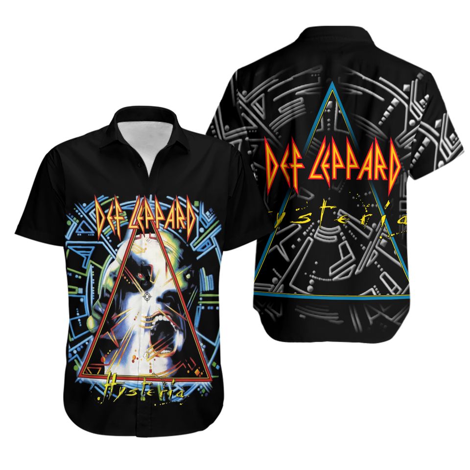 Classic Def Leppard Band Graphic Design Summer Wear Def Leppard Hawaiian Shirt
