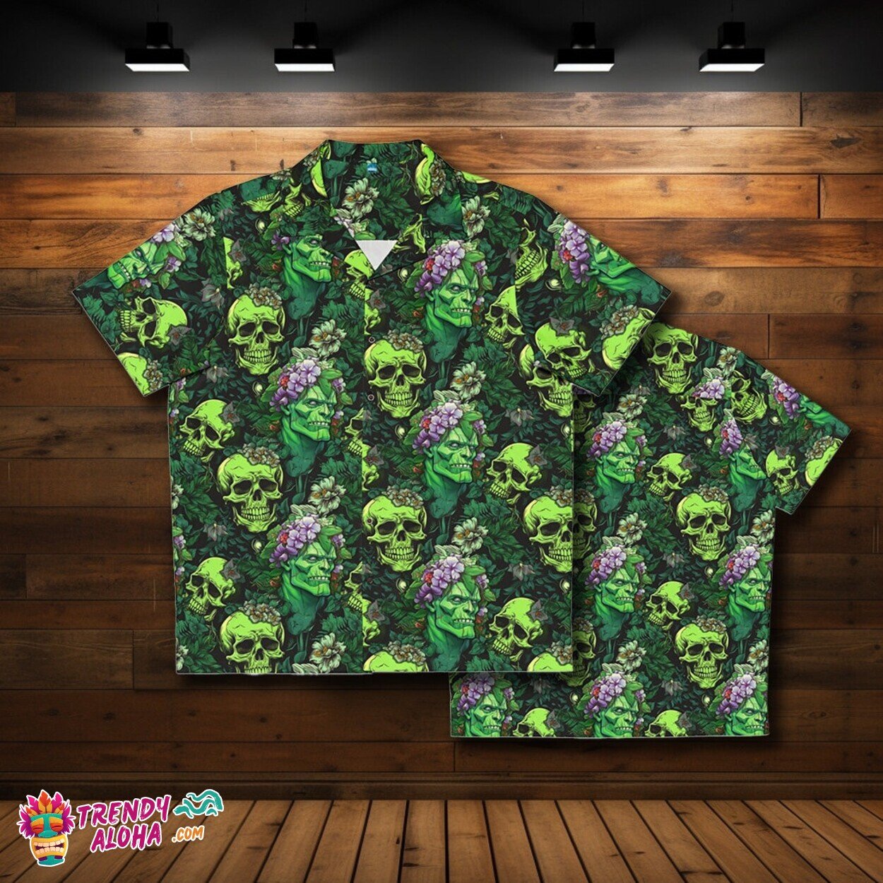Classic Frankenstein Horror Men’s Hawaiian Monster Movie Shirt