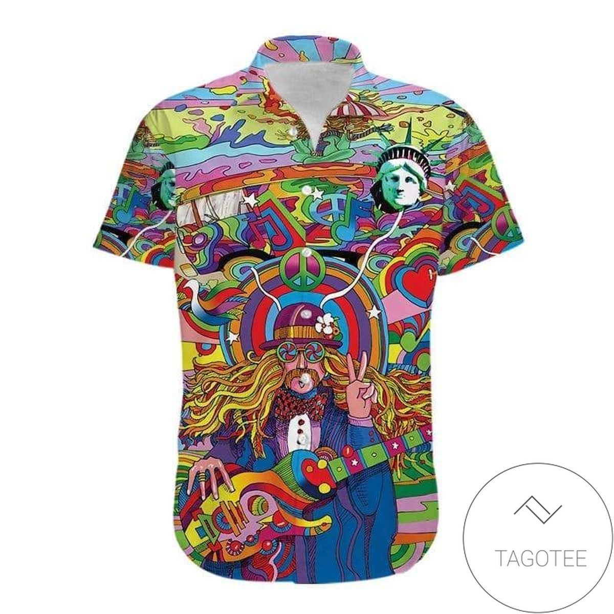 Classic Hippie Vibes Translated Into a Hawaiian Shirt
