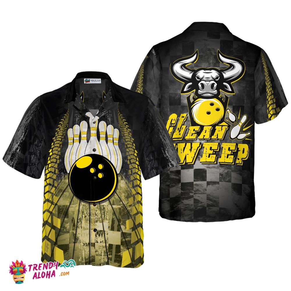 Clean Sweep Bowling Bull Hawaiian Shirt Clean Sweep Bowling Bull Hawaiian Shirt