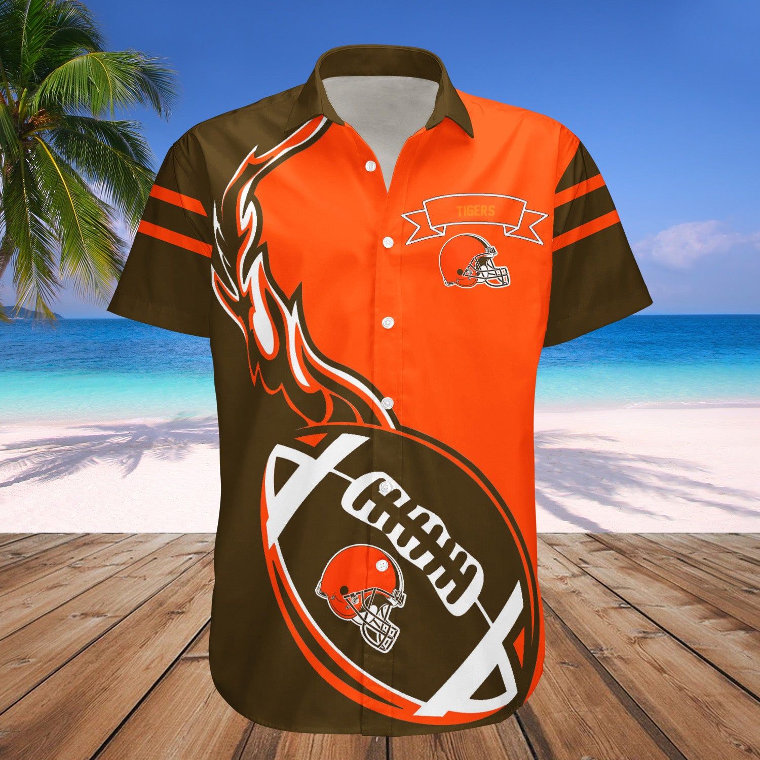 Clemson Tigers Hawaii Shirt Flame Ball – NCAA