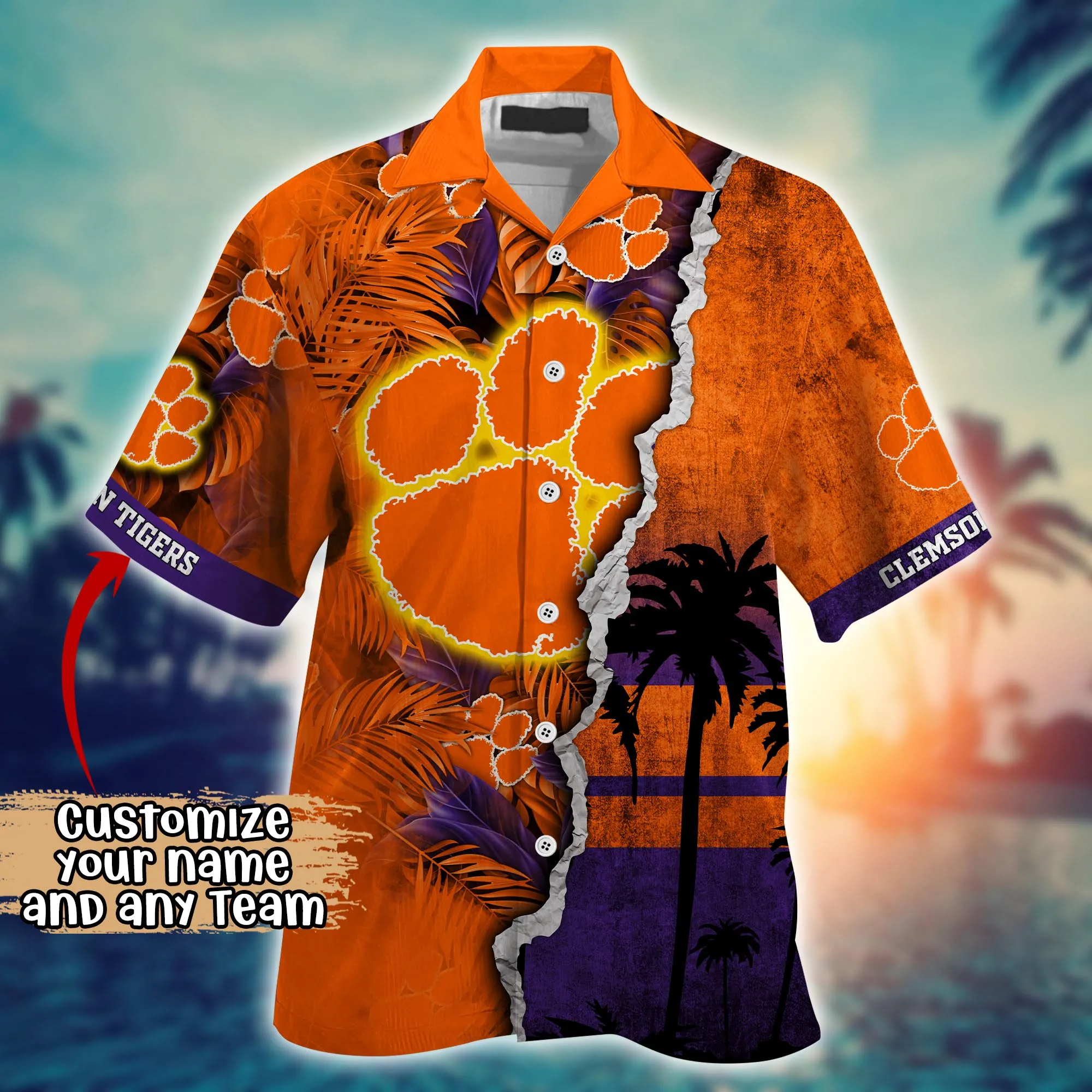 Clemson Tigers NCAA Hawaiian Shirt Custom Sandals Aloha Shirt