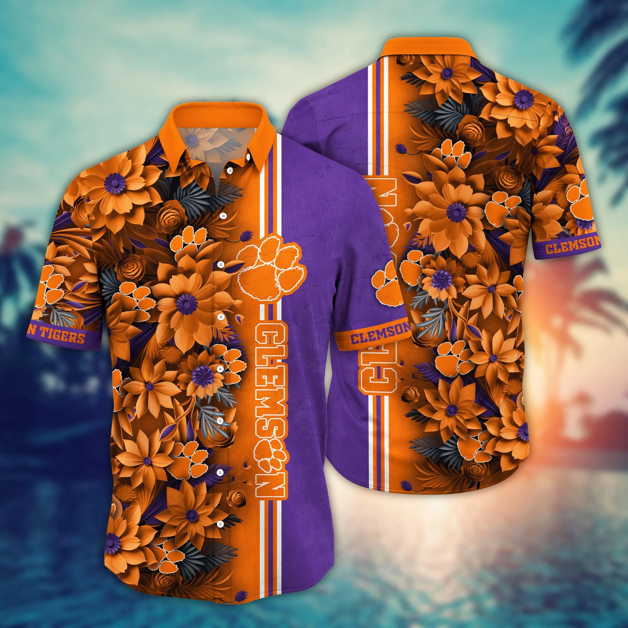 Clemson Tigers NCAA Hawaiian Shirt Custom Sunglasses Aloha Shirt
