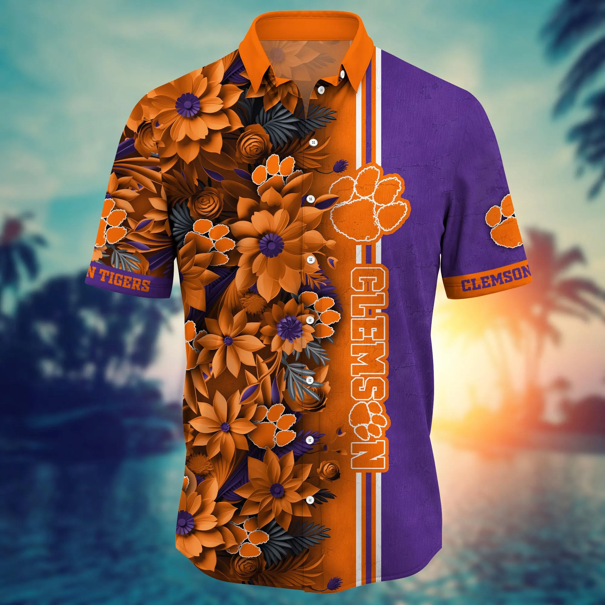 Clemson Tigers NCAA Hawaiian Shirt Custom Sunglasses Aloha Shirt