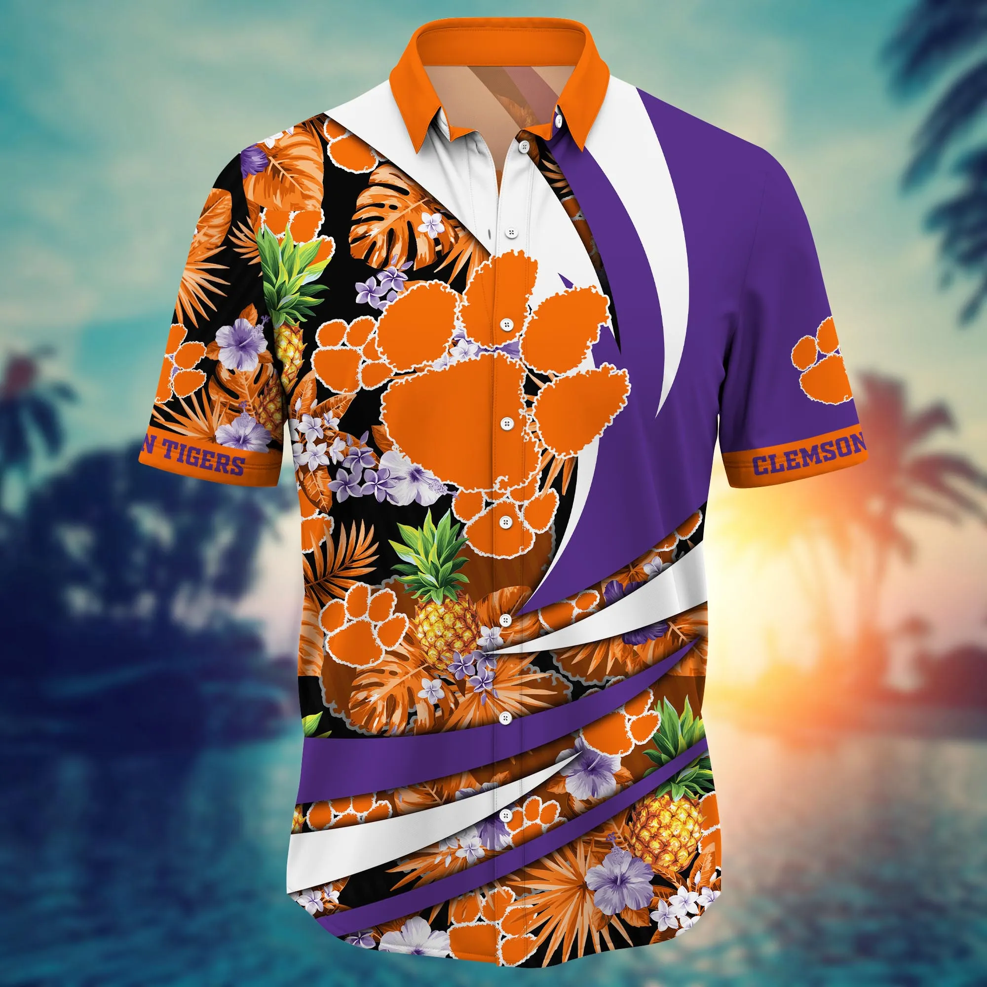 Clemson Tigers NCAA Hawaiian Shirt Getaways Aloha Shirt