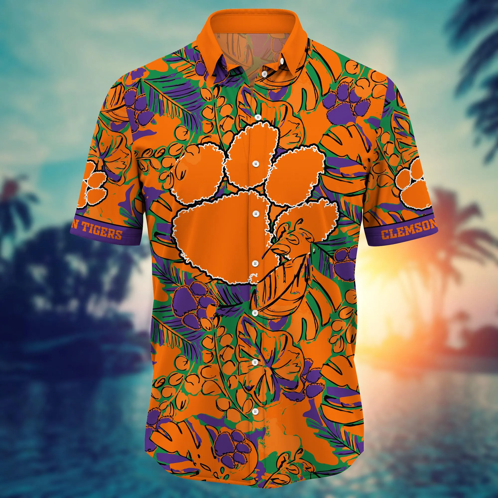 Clemson Tigers NCAA Hawaiian Shirt Hot Sands Aloha Shirt