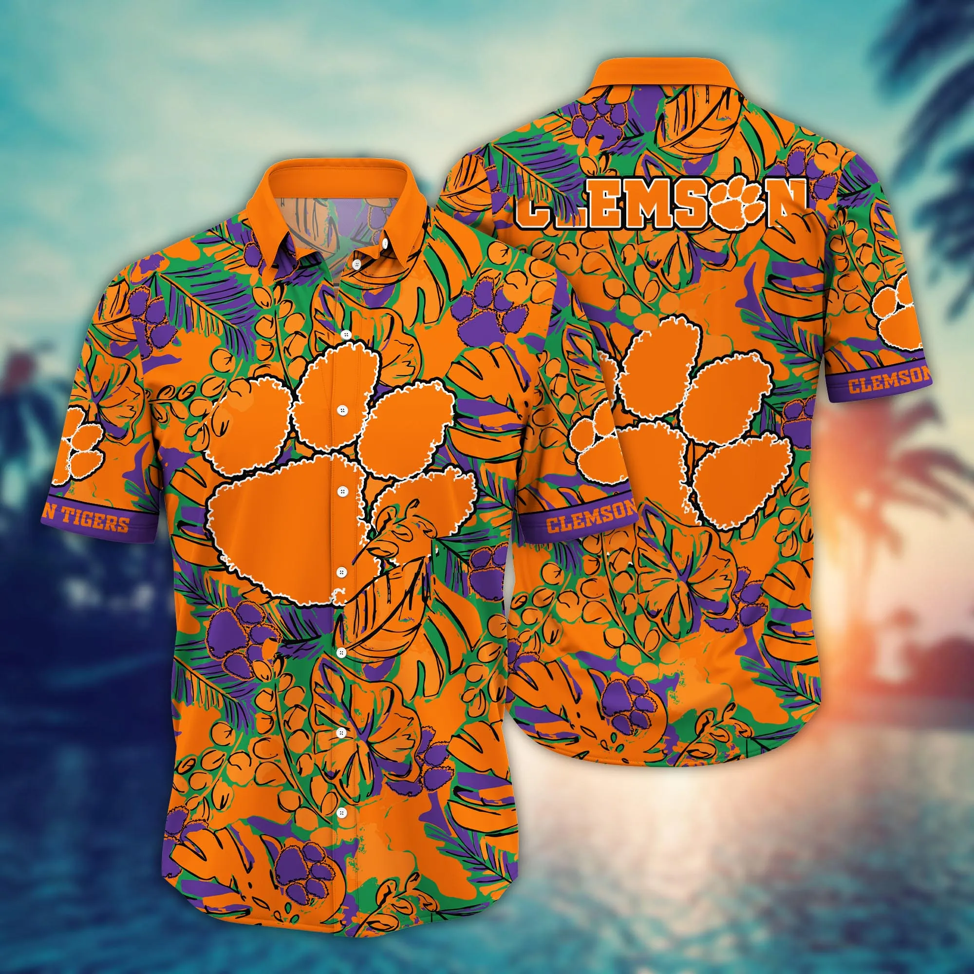 Clemson Tigers NCAA Hawaiian Shirt Hot Sands Aloha Shirt