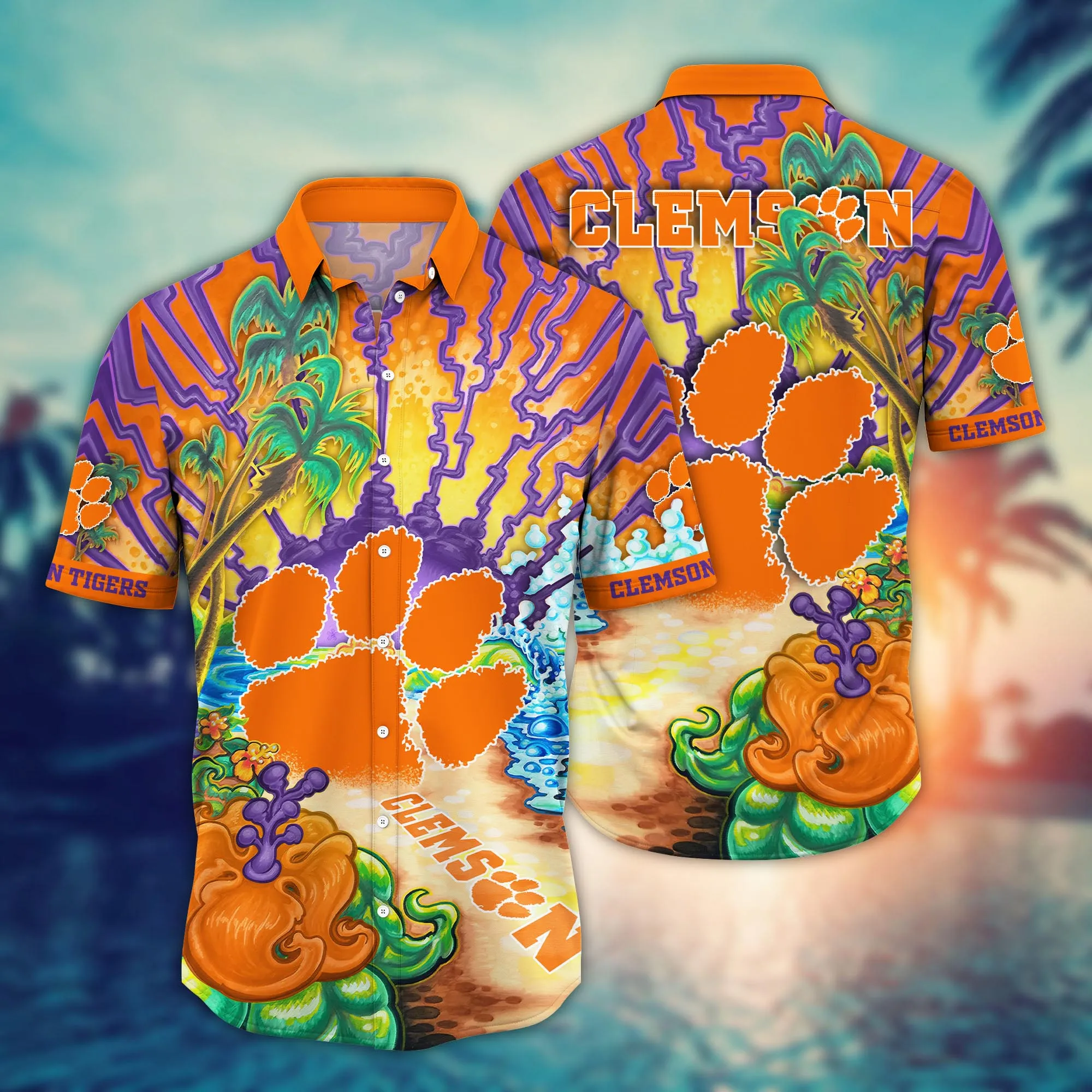 Clemson Tigers NCAA Hawaiian Shirt Shortstime Aloha Shirt